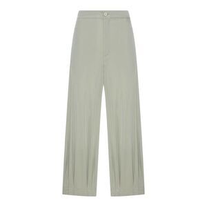 Transit Women Silk Blend Wide-Leg Cropped Trousers
